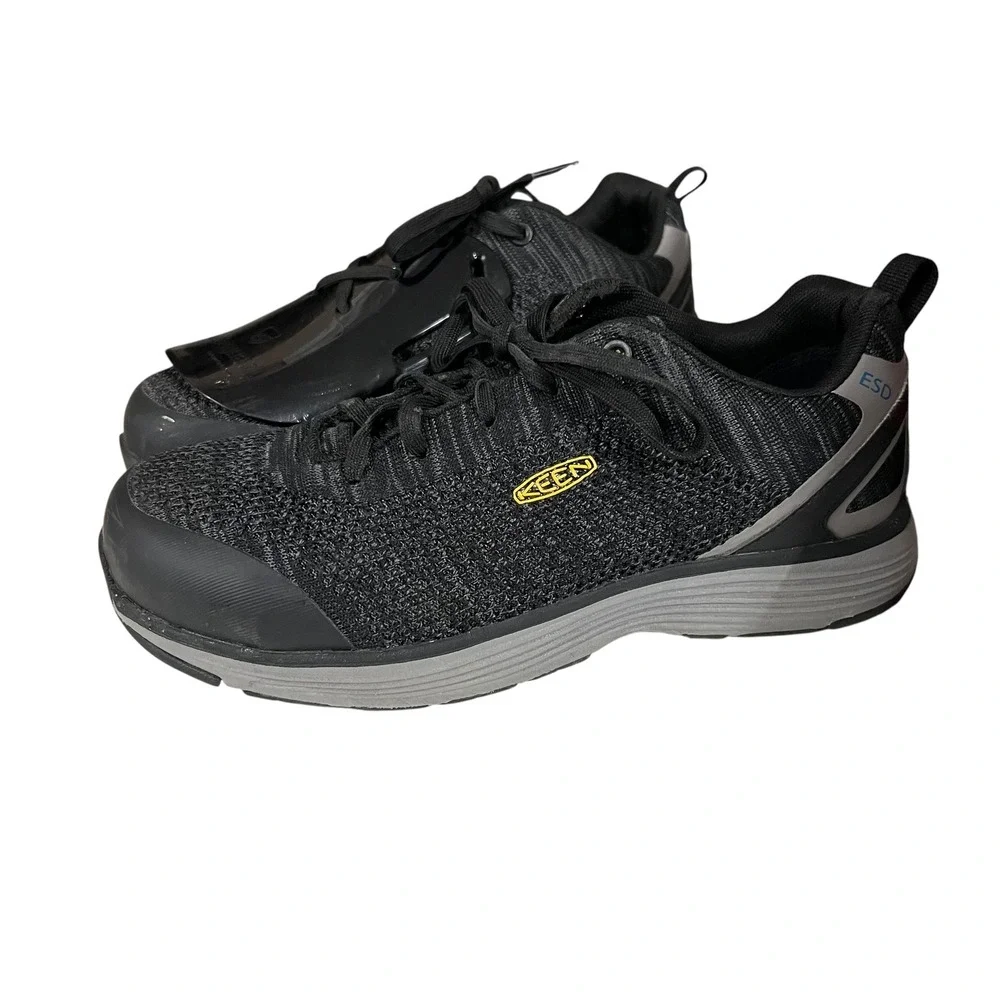Keen‎ Utility Sparta Low ESD Aluminum Toe Work Shoes Black Metatarsal Guard 9.5